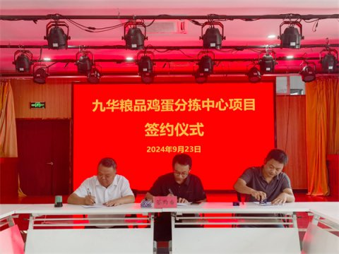 九華糧品雞蛋分揀中心項目簽約儀式舉行